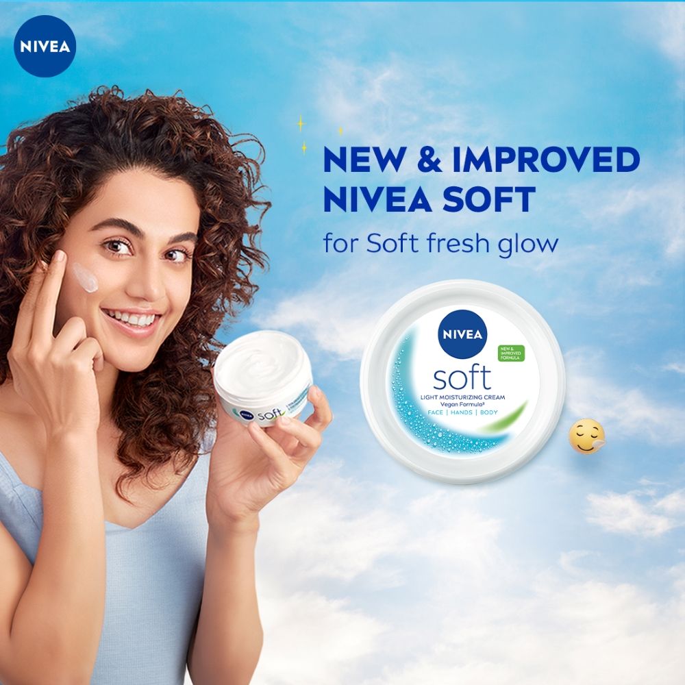 NIVEA Soft Vit E Light Non Sticky Face Moisturiser Cream Fresh & Hydrated Skin For All Skin Types [100 ml]