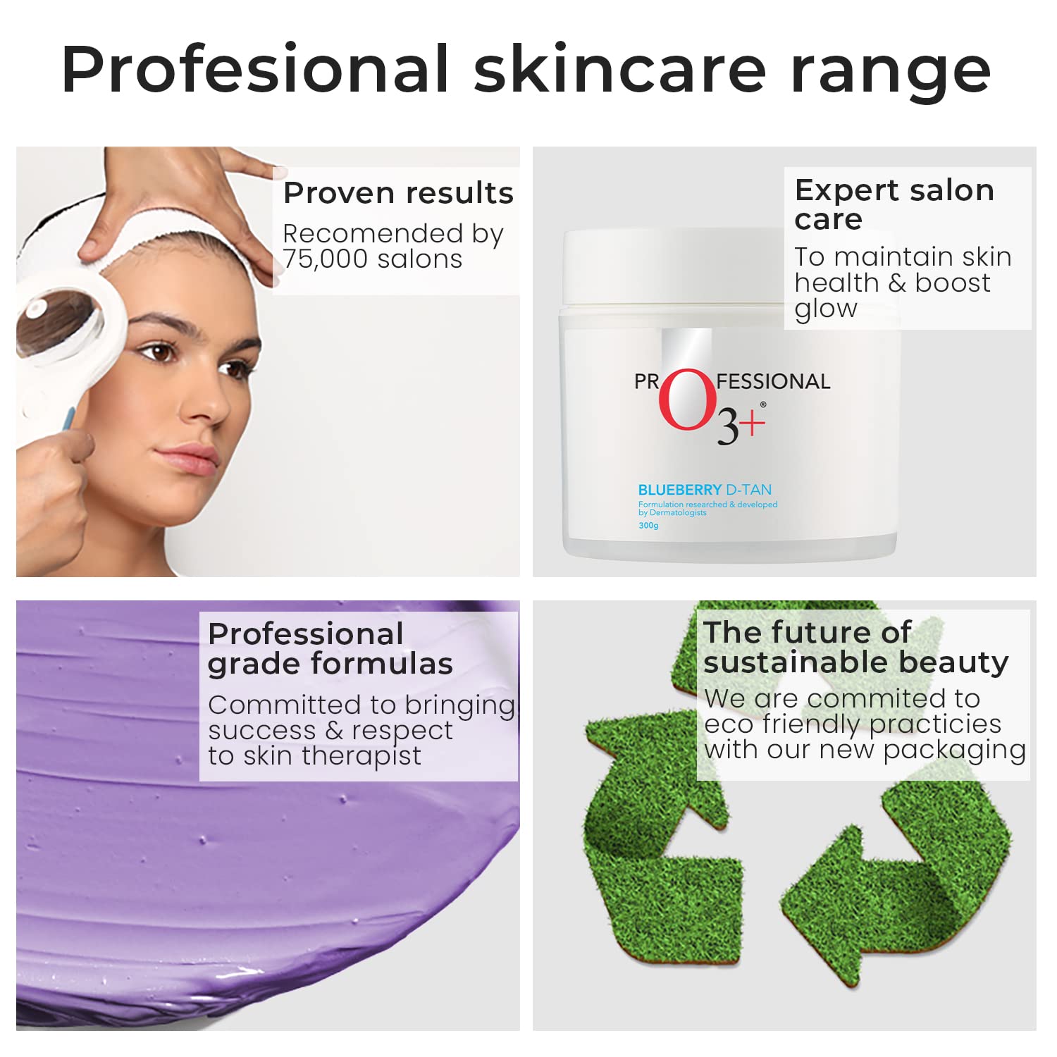 O3+ Blueberry D-TAN Face Pack for Tan Removal & Glowing Skin - Detan Mask for Dry Skin [300 g]