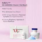 O3+ Meladerm Vitamin C Gel Bleach For Dullness Removal, Hydration & Glowing Skin, All Skin Types [96 g]