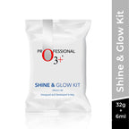 O3+ Shine & Glow Facial Kit for Instant Glowing Skin | Unisex Facial Kit for All Skin Types [32 g + 6 ml]
