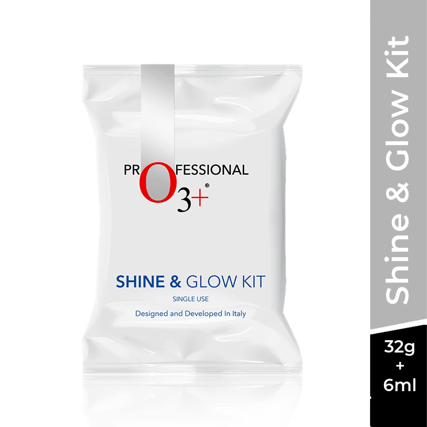 O3+ Shine & Glow Facial Kit for Instant Glowing Skin | Unisex Facial Kit for All Skin Types [32 g + 6 ml]