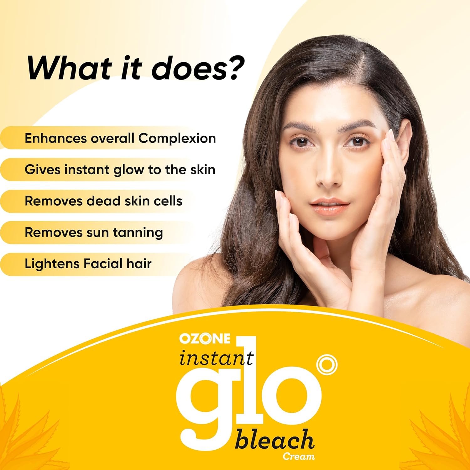 Ozone Instant Glo Bleach With Goodness Of Aloe Vera And Turmuric [250 g]