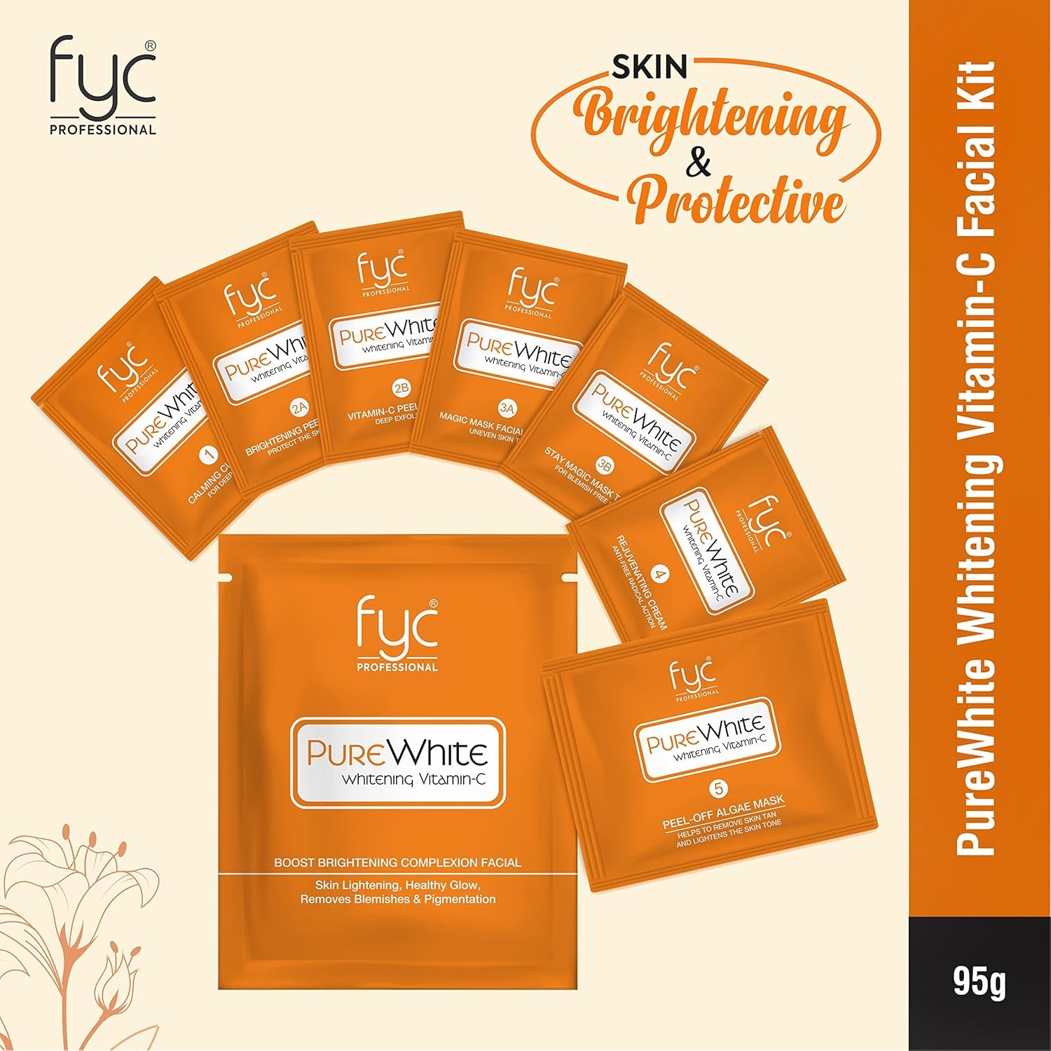 PURE WHITE WHITENING VITAMIN-C FACIAL KIT [500 g]