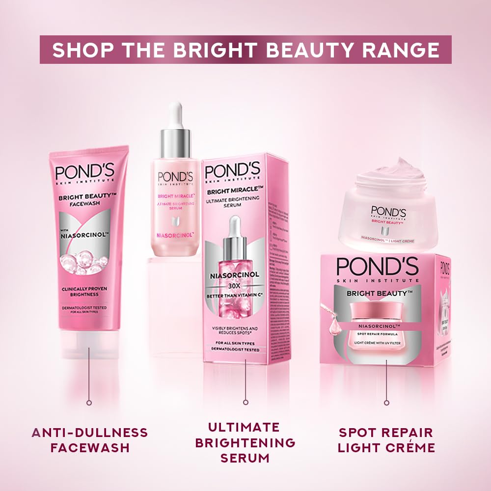 Pond’s Bright Miracle Ultimate Brightening Serum with Niasorcinol, 100X better than Vit C [14 ml]