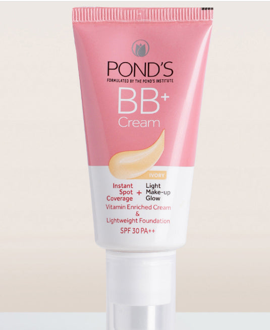 Ponds BB+ Cream Instant Spot Coverage + Light Make-up Glow Ivory - SPF 30 PA++ | 30g