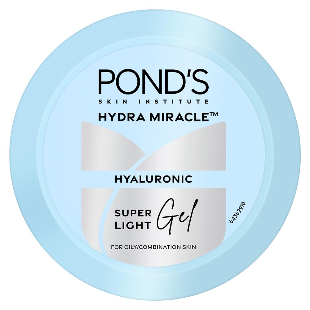 Ponds Super Light Gel Oil-Free Moisturizer with Hyaluronic Acid & Vitamin E 24HR Hydration [200 ml]