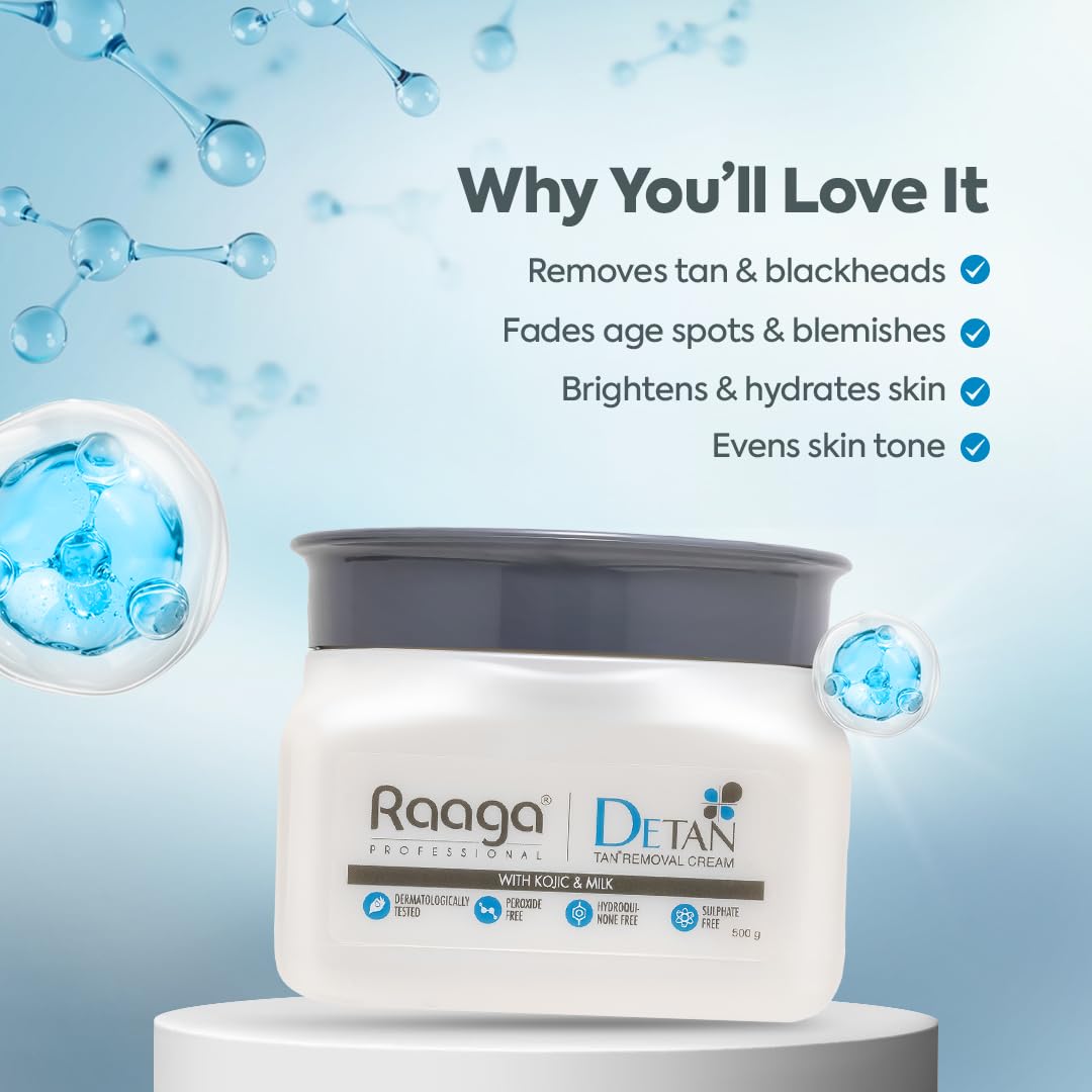 Raaga Professional De Tan Removal Creme With Kojic & Milk [500 g]
