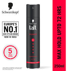 Schwarzkopf TAFT Power Hair Spray With Caffeine Formula For Strengthening Hold 5, Upto 72 Hrs [250 ml]