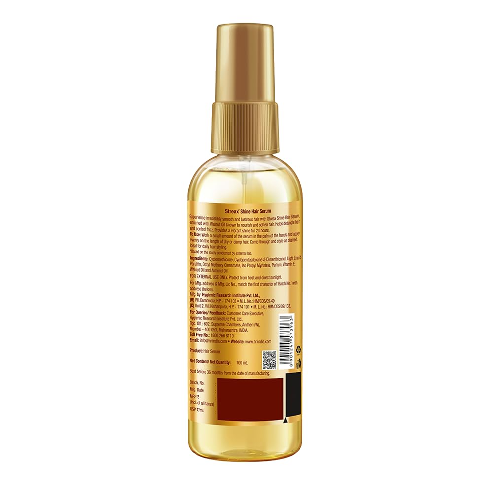 Streax Hair Serum Vitalized with Walnut Oil [100 ml]