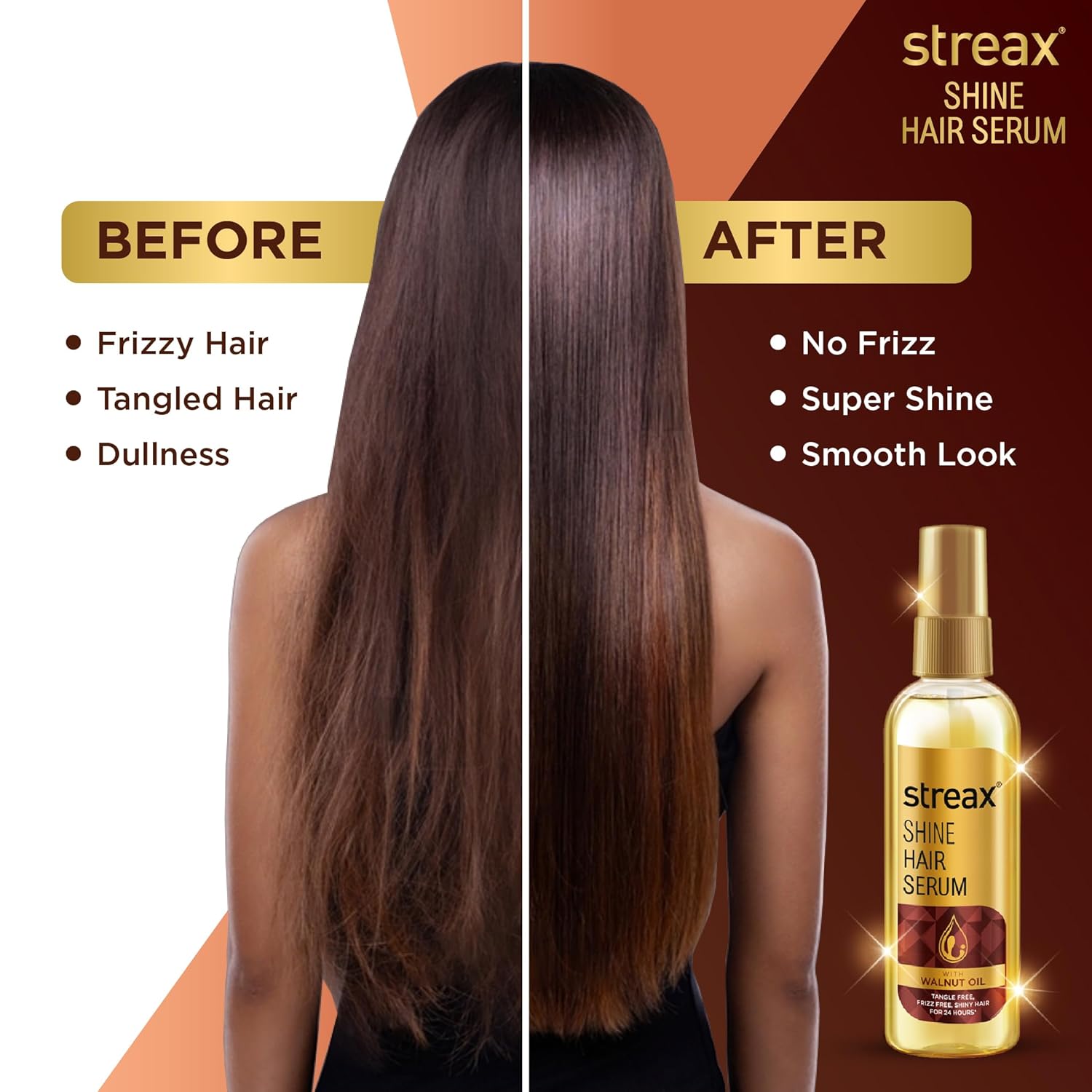 Streax Hair Serum Vitalized with Walnut Oil [200 ml]