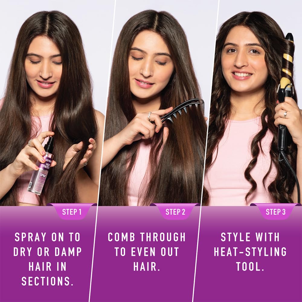 Streax Heat Protect Spray for Hair Styling For Men & Women, Hair Spray With Jojoba Oil [100 ml]