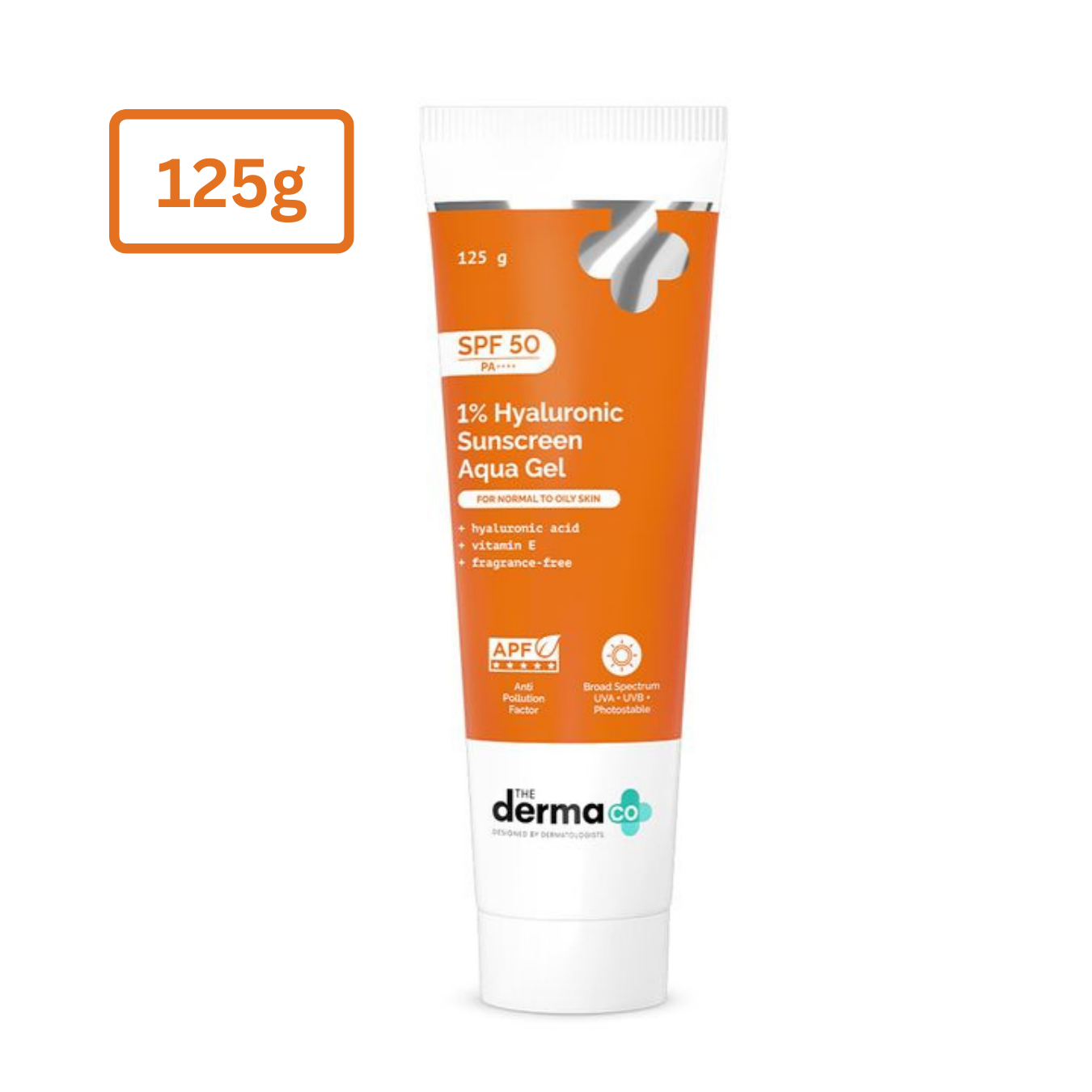 The Derma Co 1% Hyaluronic Sunscreen Aqua Gel with SPF 50 & PA++++ [125g]