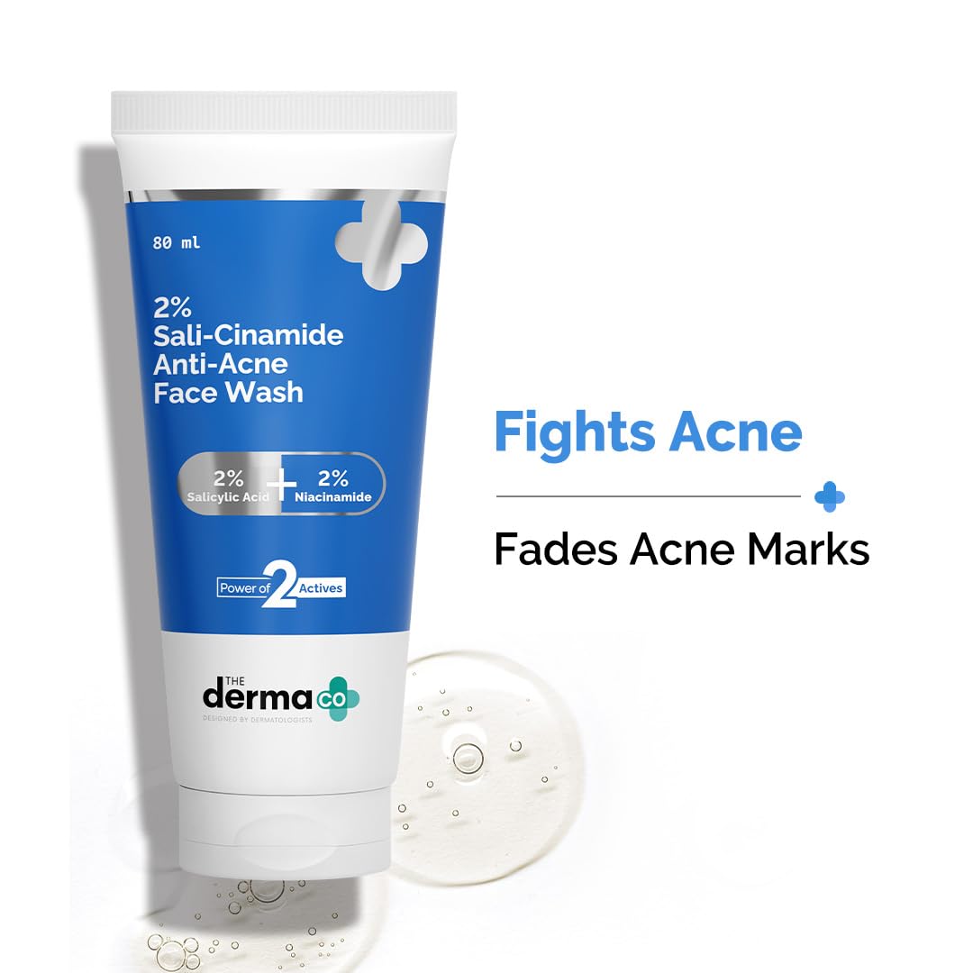The Derma co. Sali-Cinamide Anti-Acne Face Wash with 2% Salicylic Acid & 2% Niacinamide [80 ml]