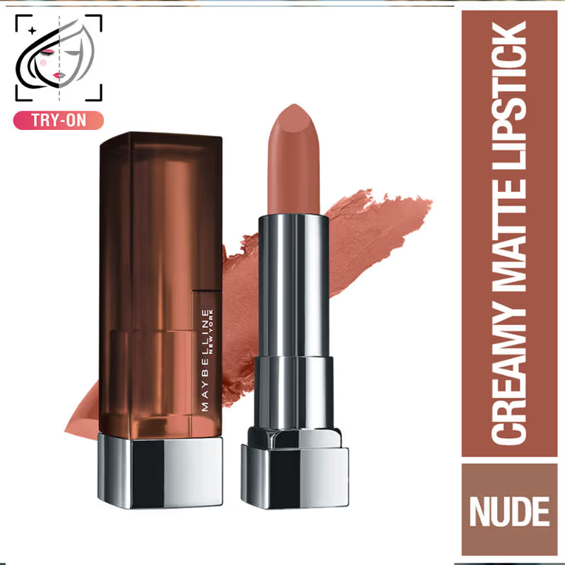 Maybelline New York Color Sensational Creamy Matte Lipstick, Lasts Up To 12H [3.9 g]