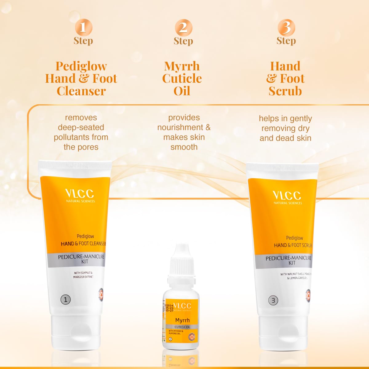 VLCC Pedicure-Manicure Hand & Foot Kit [150 g + 60 ml]