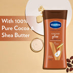 Vaseline Cocoa Glow Serum In Lotion, 100% Pure Cocoa & Shea Butter for Glowing & Soft Skin [200 ml]