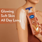 Vaseline Cocoa Glow Serum In Lotion, 100% Pure Cocoa & Shea Butter for Glowing & Soft Skin [600 ml]