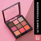 Swiss Beauty Ultimate 9 Pigmented Colors Eyeshadow Palette - Shade 02